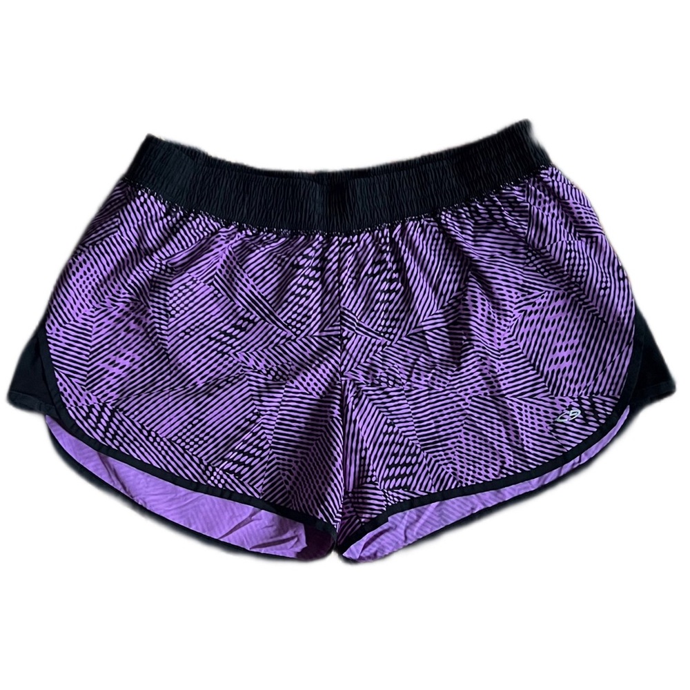 CHAMPION C9 DUO DRY PURPLE AND BLACK GEOMETRIC SHORTS SIZE XXL